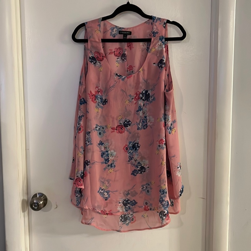 Lane Bryant pink floral top